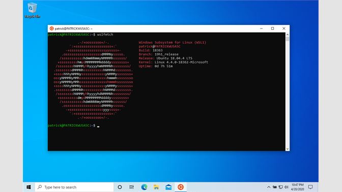 Ubuntu 18.04 LTS en Windows 10 